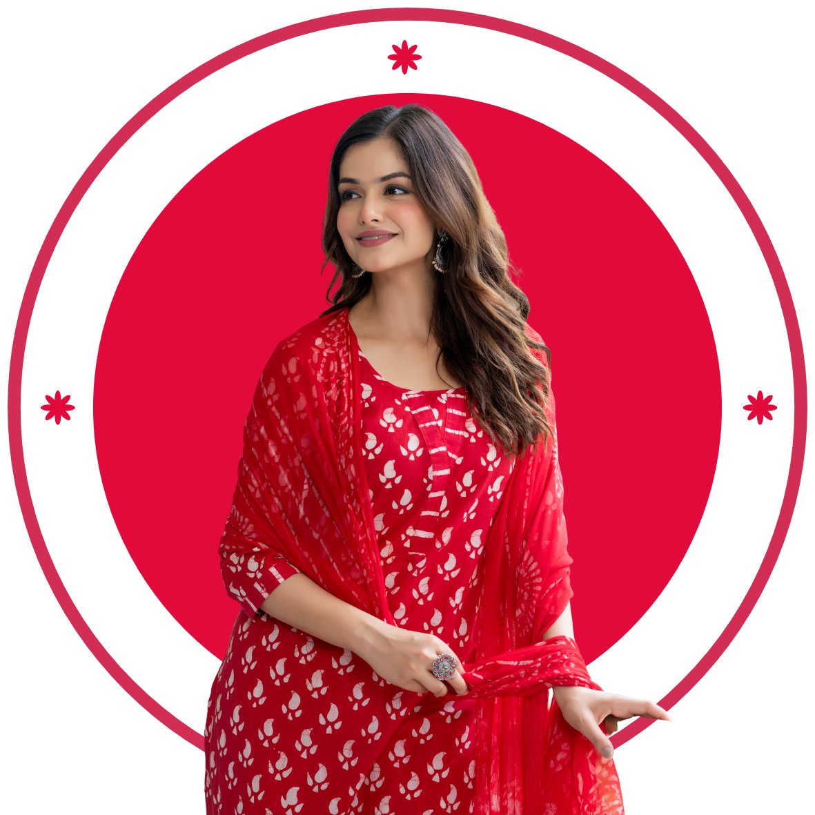 Chiffon Dupatta Suit Set