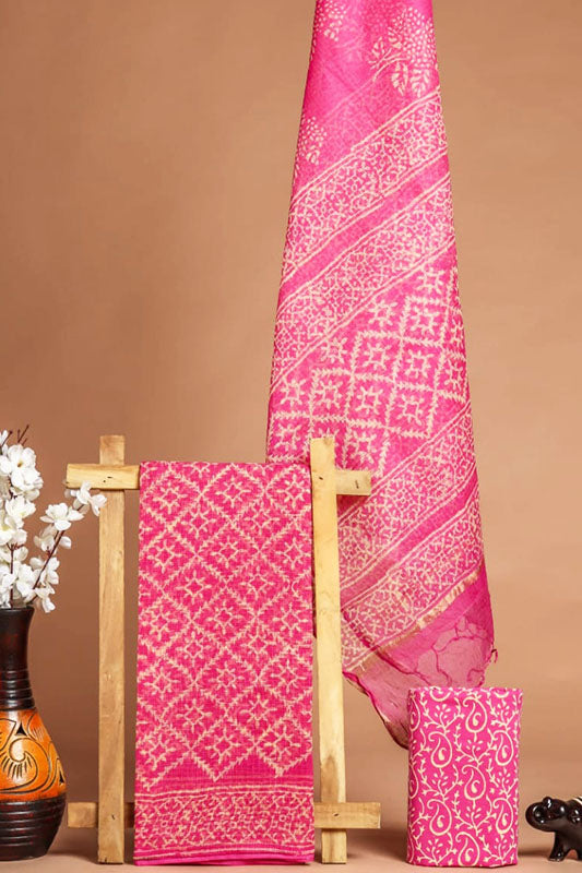 Traditional Block Print Kota Doria Suit Set ( KD2642)