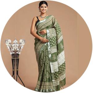 Handwoven Linen Saree