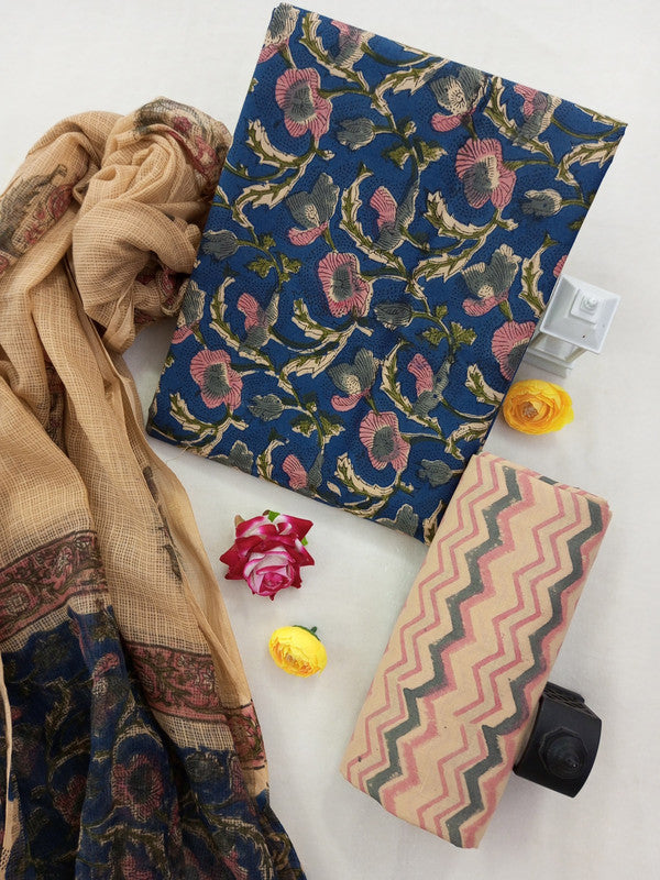 Cotton Suit Set with Kota Doria Dupatta ( CK8202 )