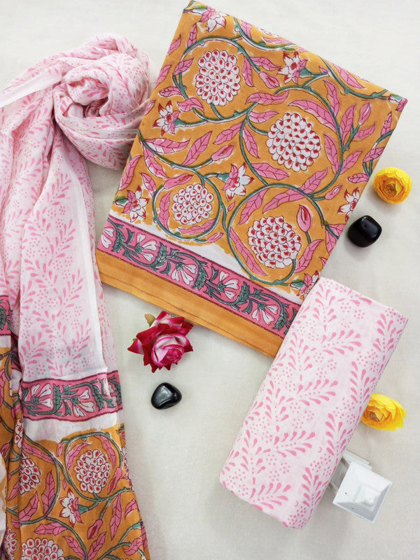 Cotton Suit Set with Cotton Dupatta ( CT0624 )