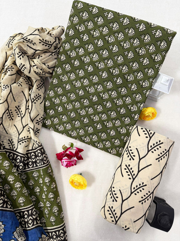 Cotton Suit Set with Cotton Dupatta ( CT0575 )
