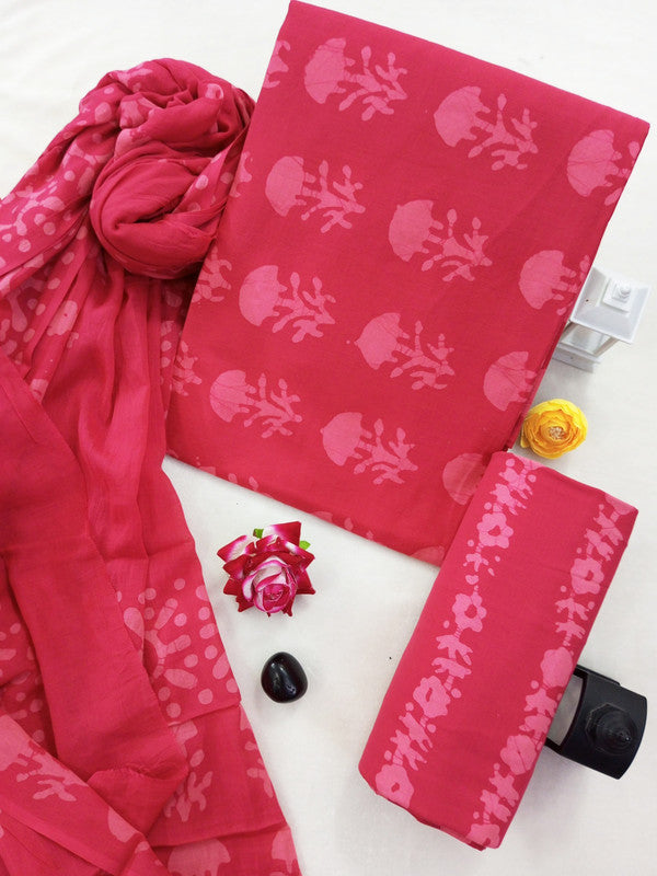 Cotton Suit Set with Cotton Dupatta ( CT0557 )