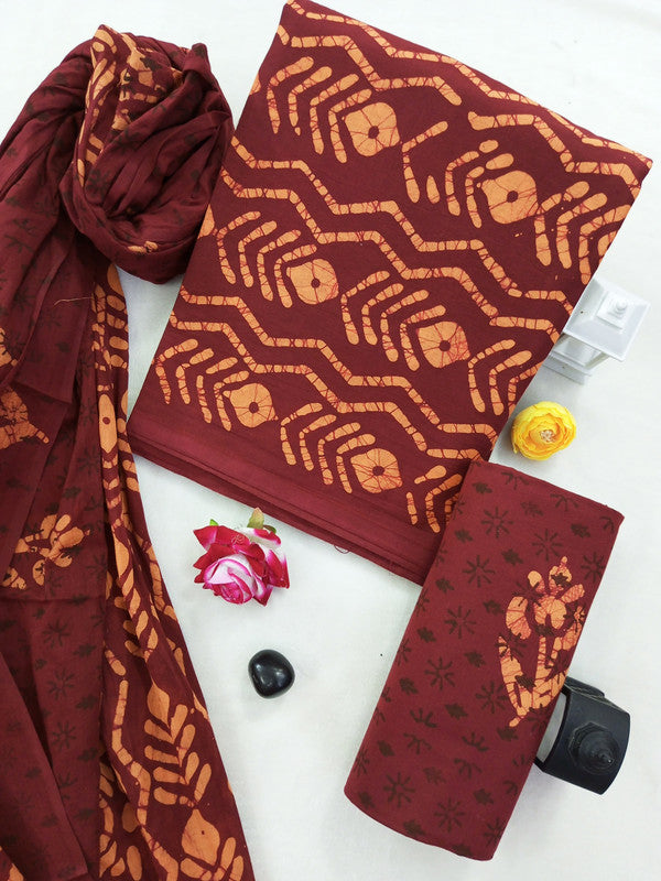 Cotton Suit Set with Cotton Dupatta ( CT0558 )