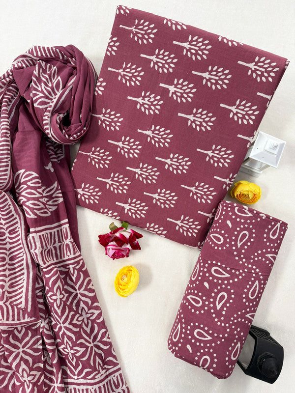 Cotton Suit Set with Cotton Dupatta ( CT0578 )