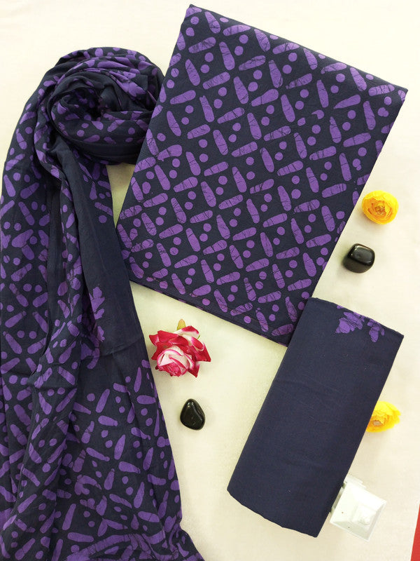 Cotton Suit Set with Cotton Dupatta ( CT0633 )