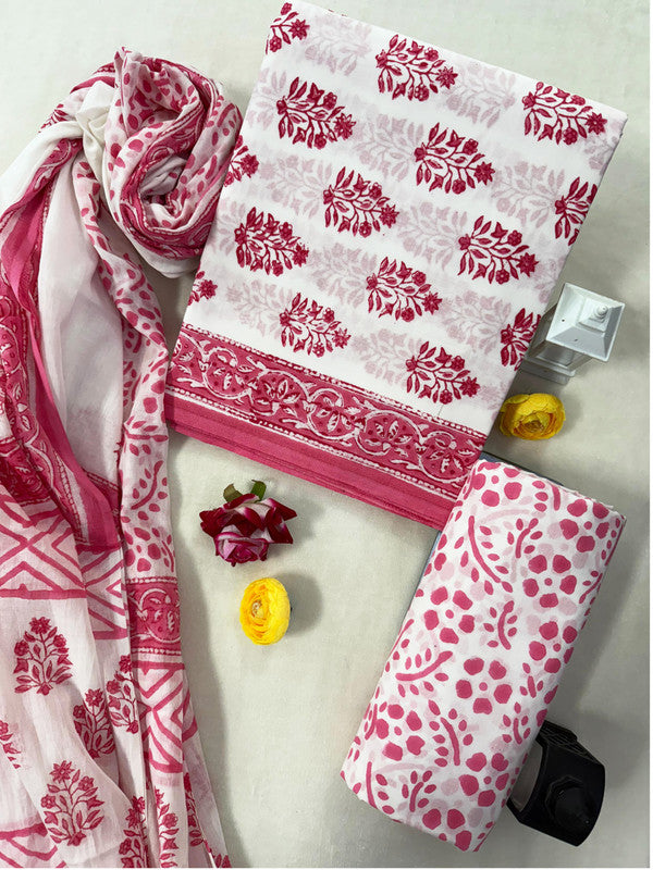 Cotton Suit Set with Cotton Dupatta ( CT0583 )