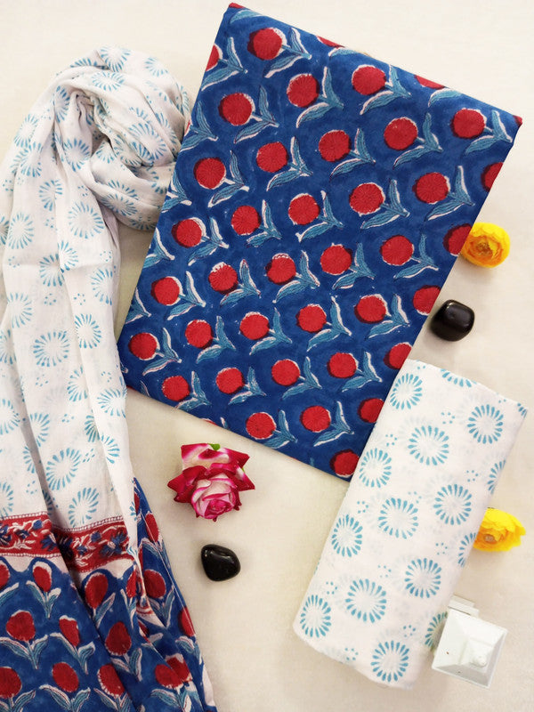 Cotton Suit Set with Cotton Dupatta ( CT0635 )