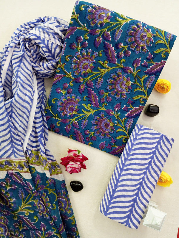 Cotton Suit Set with Cotton Dupatta ( CT0637 )