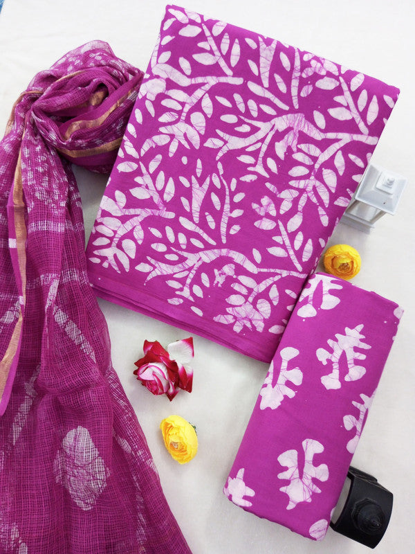 Cotton Suit Set with Kota Doria Dupatta ( CK8215 )