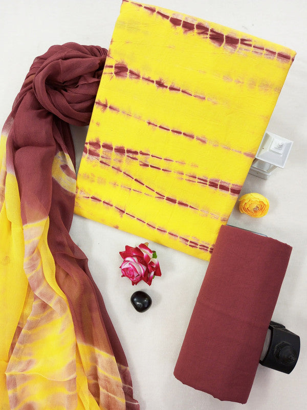 Cotton Suit Set with Chiffon Dupatta ( BTSJ 1284 )