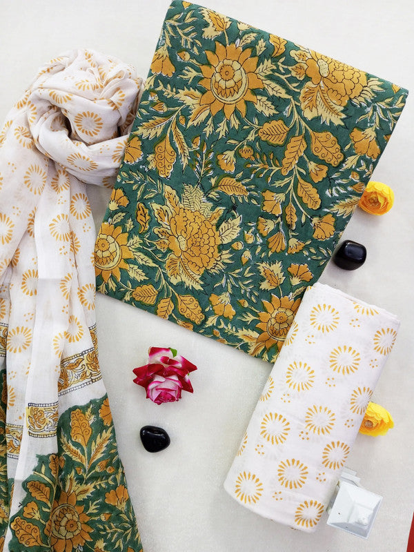Cotton Suit Set with Cotton Dupatta ( CT0639 )