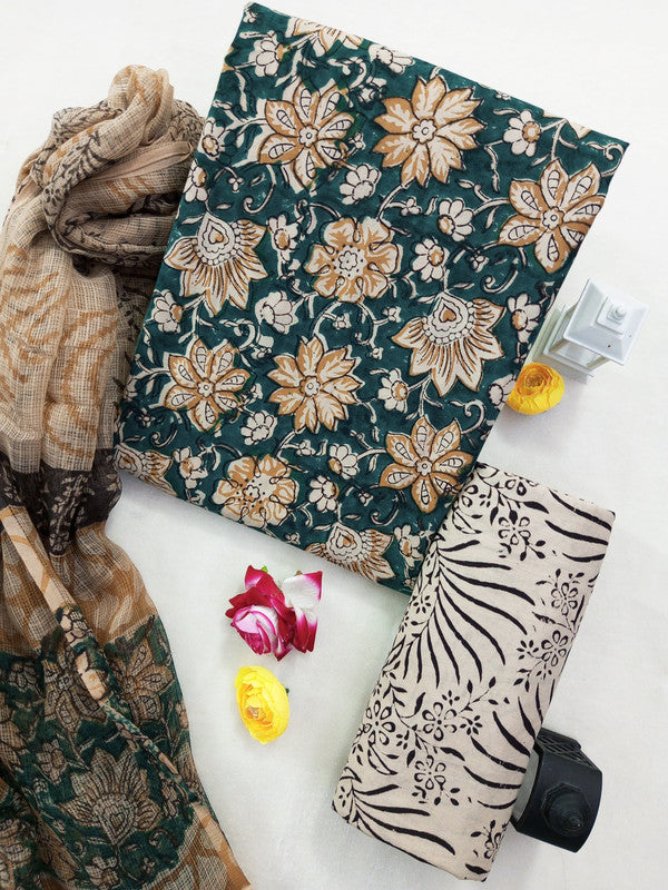 Cotton Suit Set with Kota Doria Dupatta ( CK8217 )