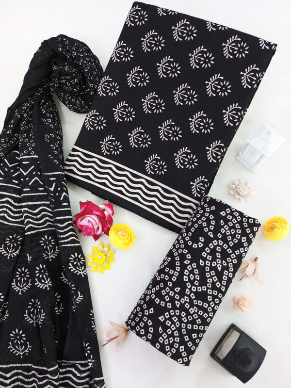 Cotton Suit Set with Cotton Dupatta ( CT519601 )