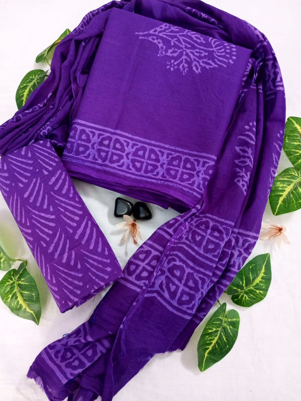Cotton Suit Set with Cotton Dupatta ( CT23027 )