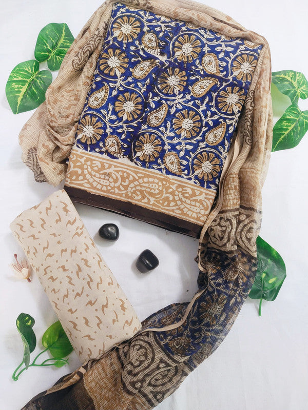 Cotton Suit Set with Kota Doria Dupatta ( CK0703 )