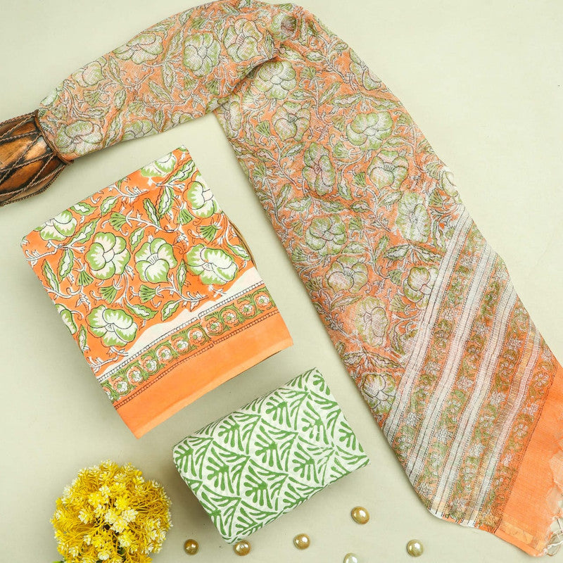Cotton Suit Set with Kota Doria Dupatta ( CK10304 )