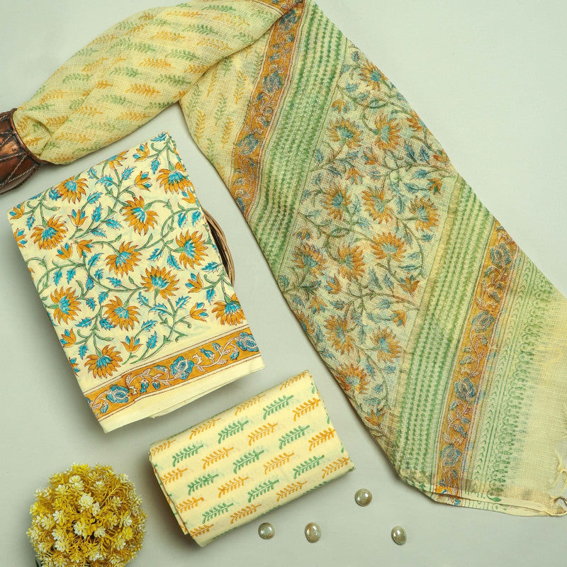Cotton Suit Set with Kota Doria Dupatta ( CK8280 )