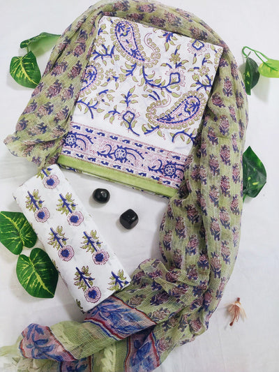 Cotton Suit Set with Kota Doria Dupatta ( CK0707 )