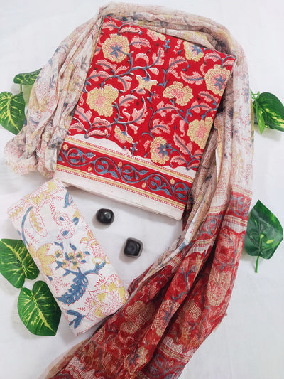 Cotton Suit Set with Kota Doria Dupatta ( CK0710 )