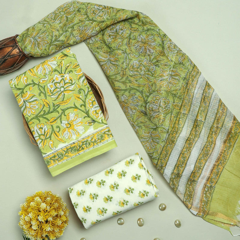 Cotton Suit Set with Kota Doria Dupatta ( CK8277 )
