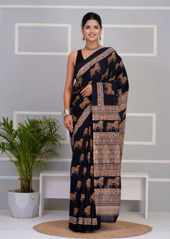 Premium Cotton Saree with Blouse Piece ( CS0201 )