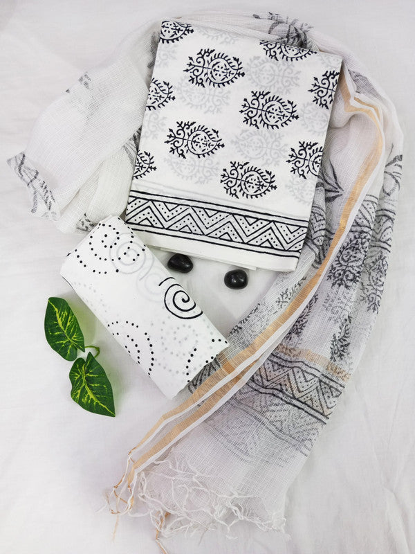 Cotton Suit Set with Kota Doria Dupatta ( CK22007 )