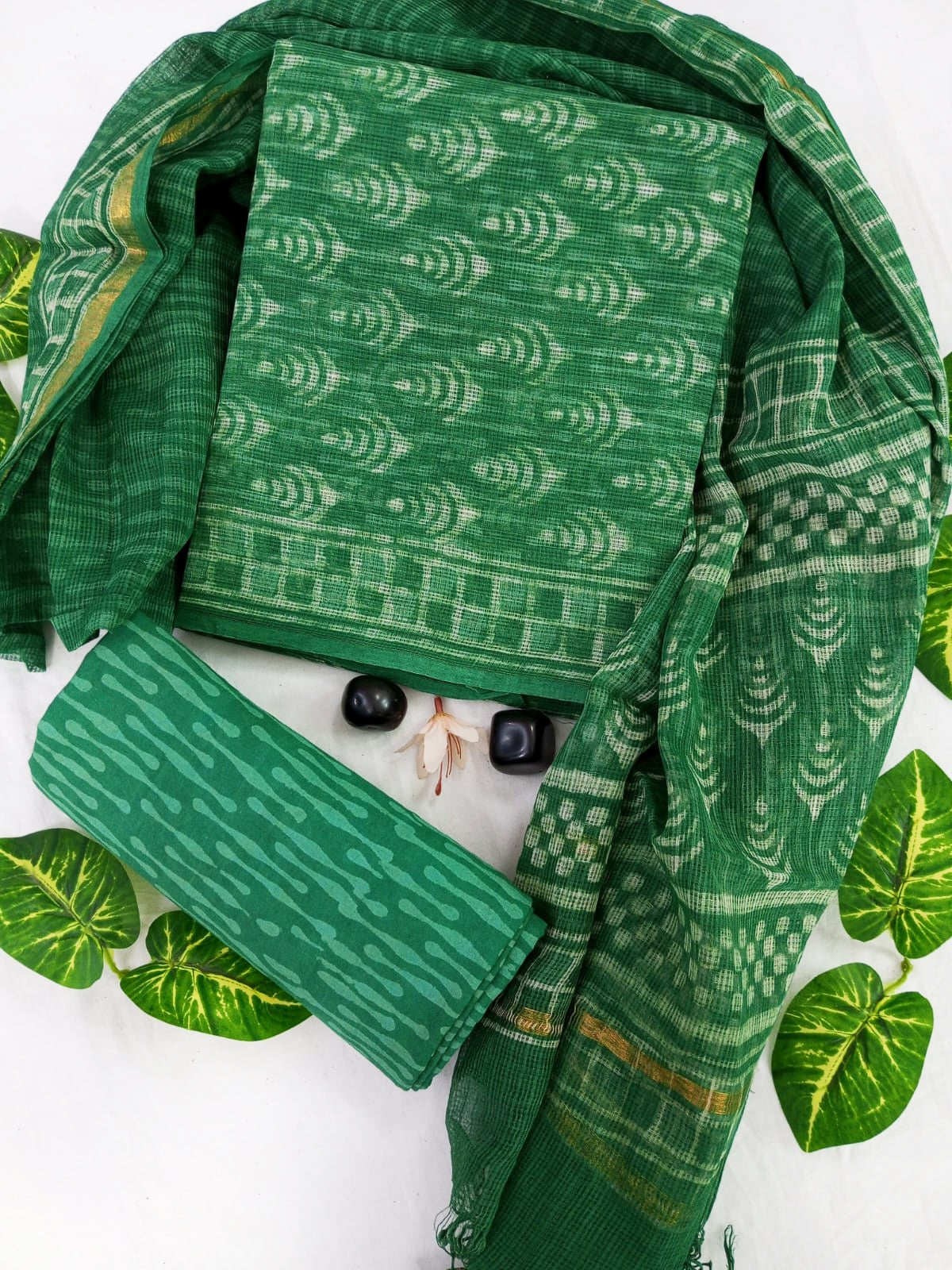 Traditional Block Print Kota Doria Suit Set ( KD5510 )