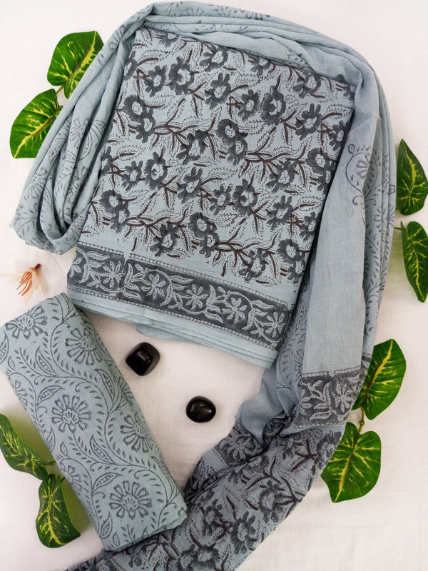 Cotton Suit Set with Cotton Dupatta ( CT23014 )