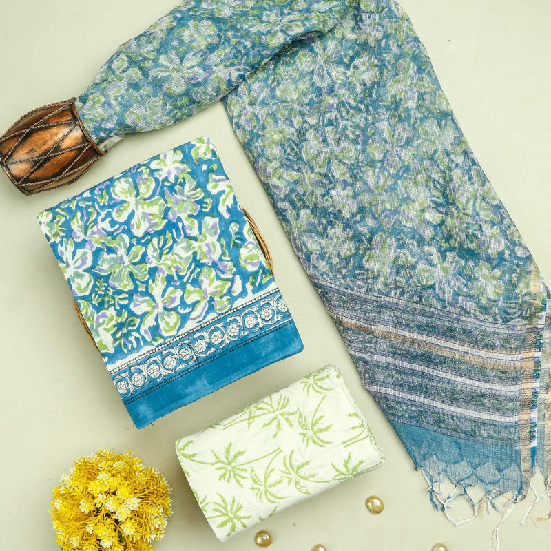 Cotton Suit Set with Kota Doria Dupatta ( CK10316 )