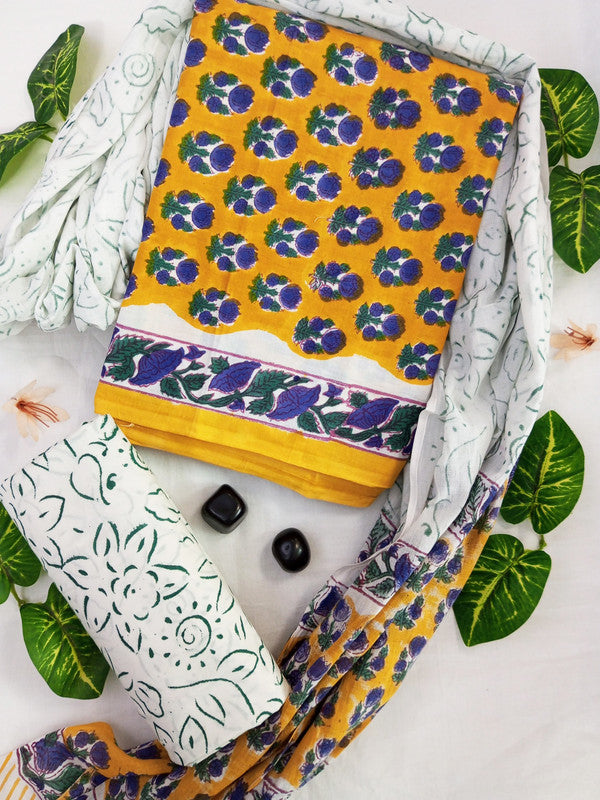 Cotton Suit Set with Cotton Dupatta ( CT23020 )