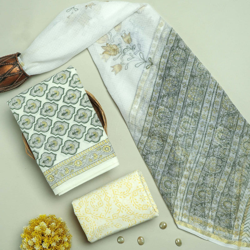 Cotton Suit Set with Kota Doria Dupatta ( CK8284 )