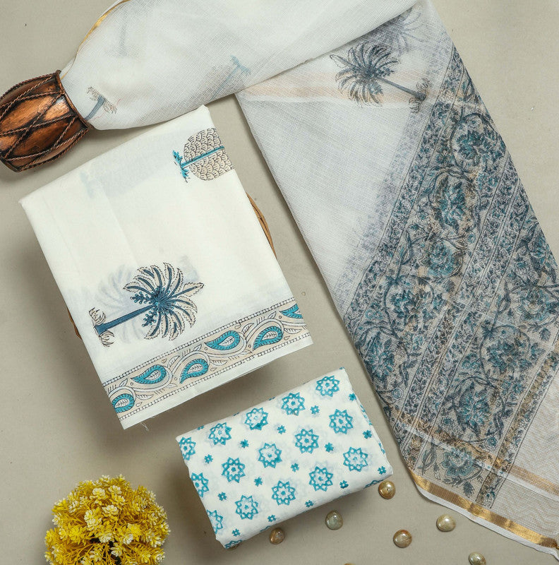 Cotton Suit Set with Kota Doria Dupatta ( CK01127 )
