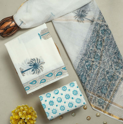 Cotton Suit Set with Kota Doria Dupatta ( CK01127 )