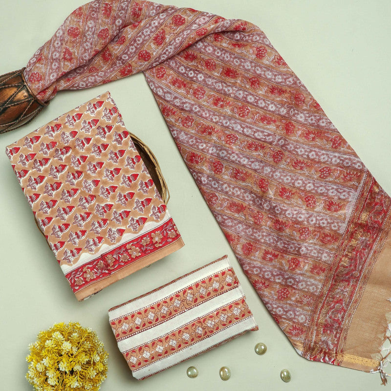 Cotton Suit Set with Kota Doria Dupatta ( CK8285 )