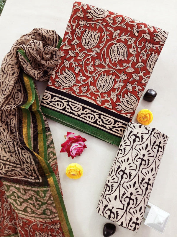 Cotton Suit Set with Kota Doria Dupatta ( CK8231 )