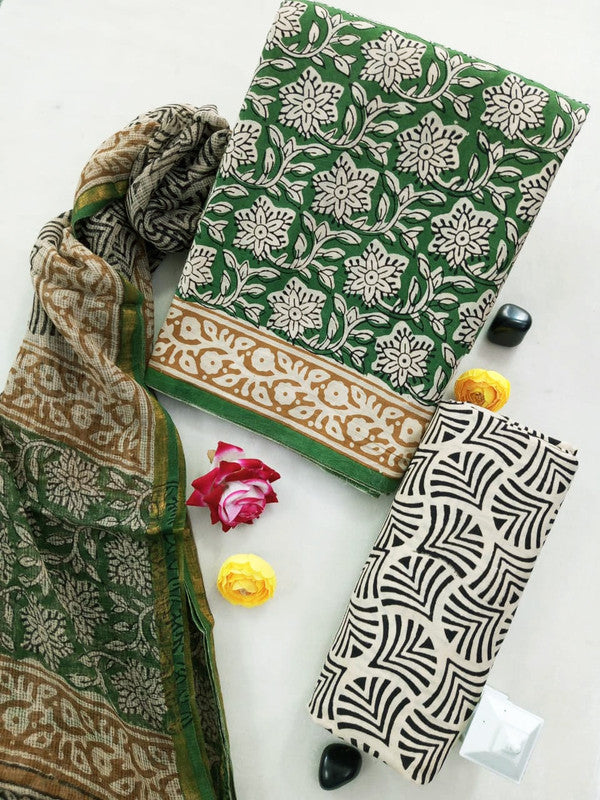 Cotton Suit Set with Kota Doria Dupatta ( CK8232 )