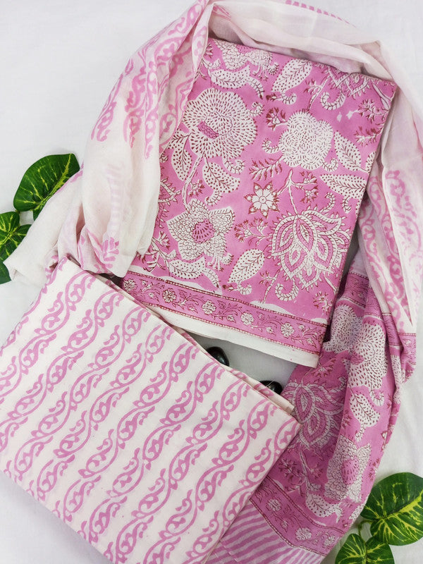 Cotton Suit Set with Cotton Dupatta ( CT18621 )