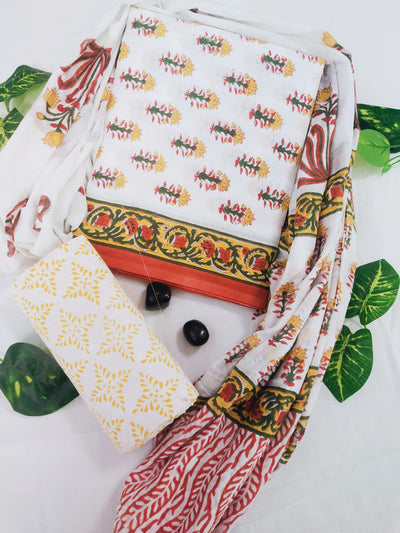 Cotton Suit Set with Cotton Dupatta ( CT22714 )