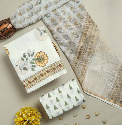 Cotton Suit Set with Kota Doria Dupatta ( CK01135 )