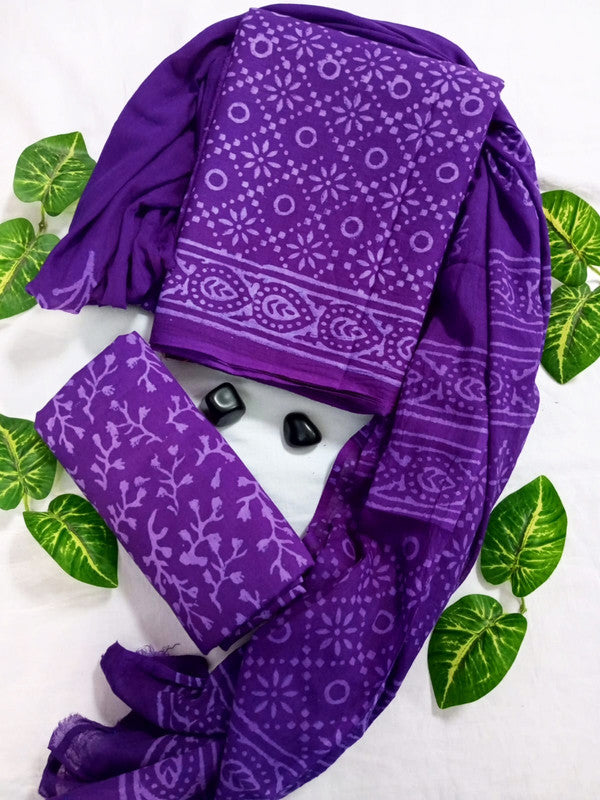 Cotton Suit Set with Cotton Dupatta ( CT23034 )