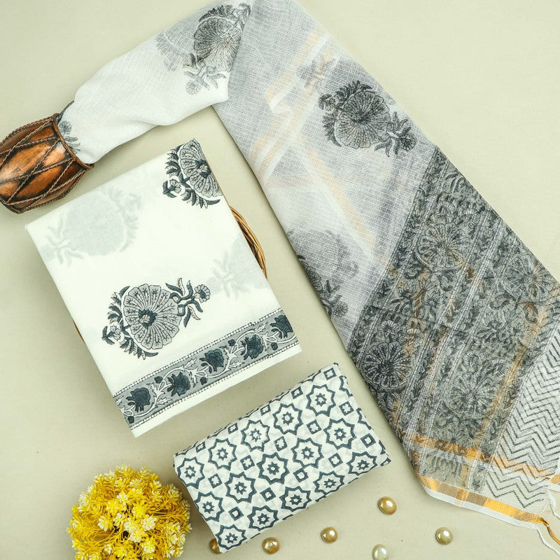 Cotton Suit Set with Kota Doria Dupatta ( CK10338 )