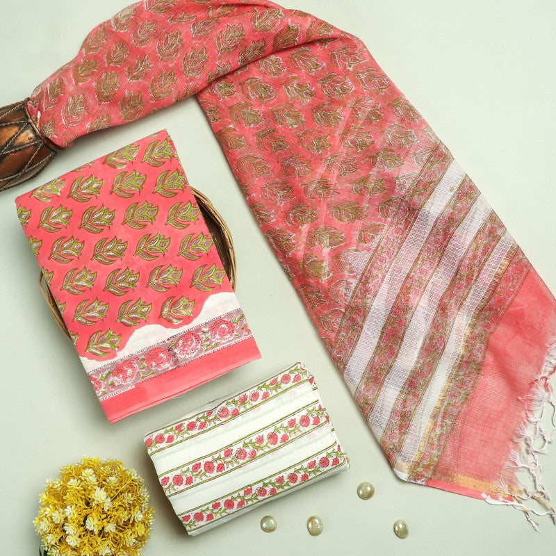 Cotton Suit Set with Kota Doria Dupatta ( CK8289 )