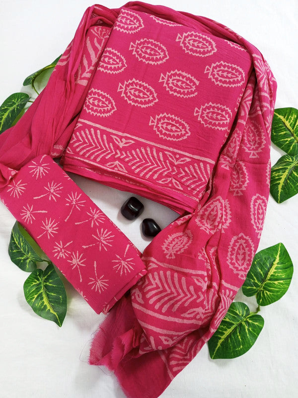 Cotton Suit Set with Cotton Dupatta ( CT23035 )