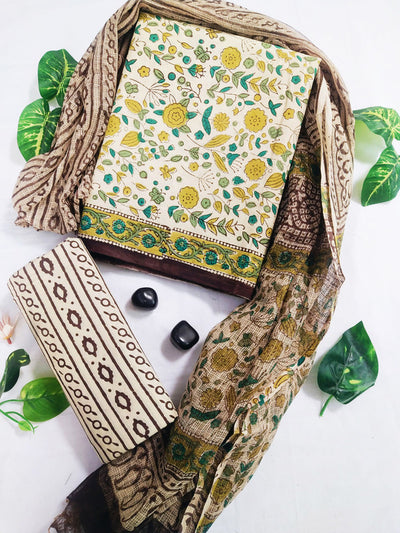 Cotton Suit Set with Kota Doria Dupatta ( CK0718 )
