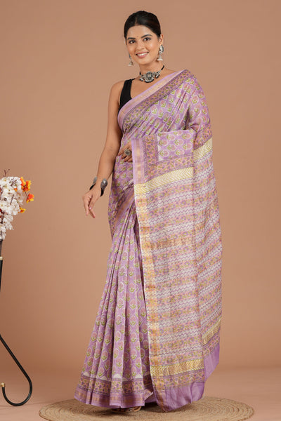 Maheshwari Silk Bagru Print Saree ( MS8433 )