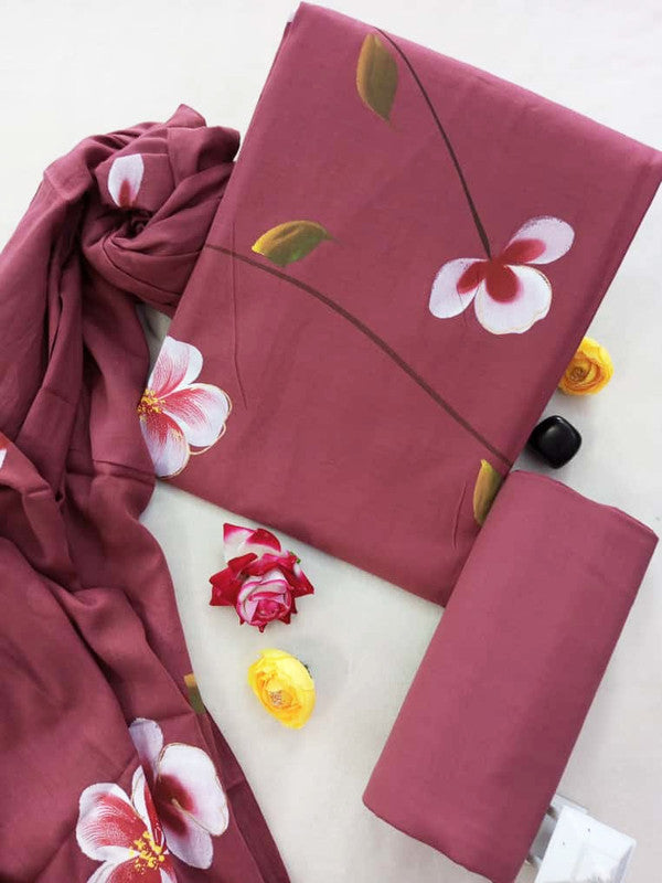 Cotton Suit Set with Cotton Dupatta ( CT91428 )