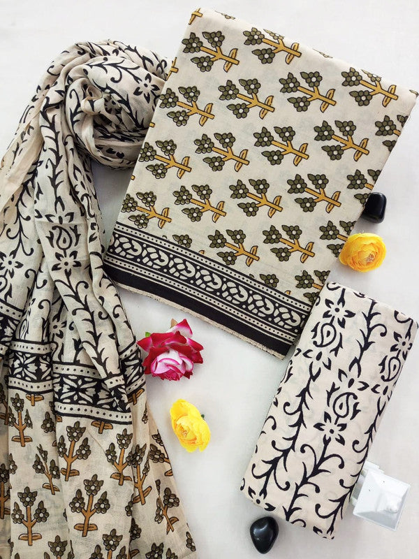 Cotton Suit Set with Cotton Dupatta ( CT0655 )