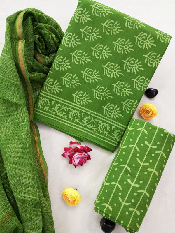 Cotton Suit Set with Kota Doria Dupatta ( CK8276 )