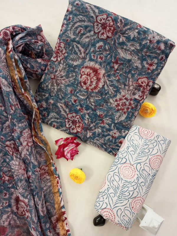 Traditional Block Print Kota Doria Suit Set ( KD0824 )